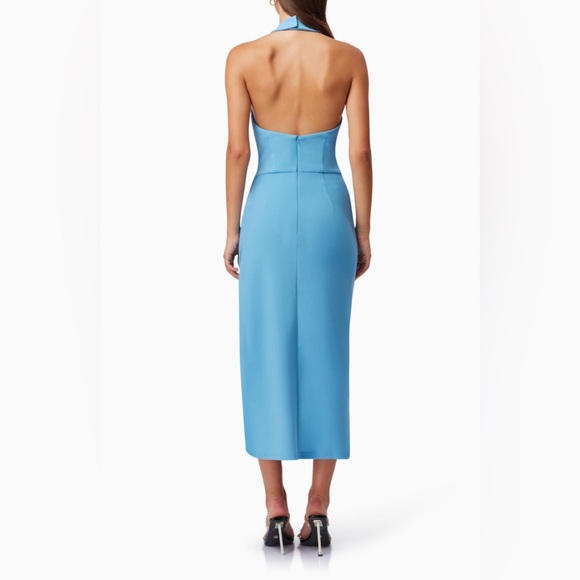 Paxton Halter Cowl Neck Sheath Midi Dress - Picture 4 of 7